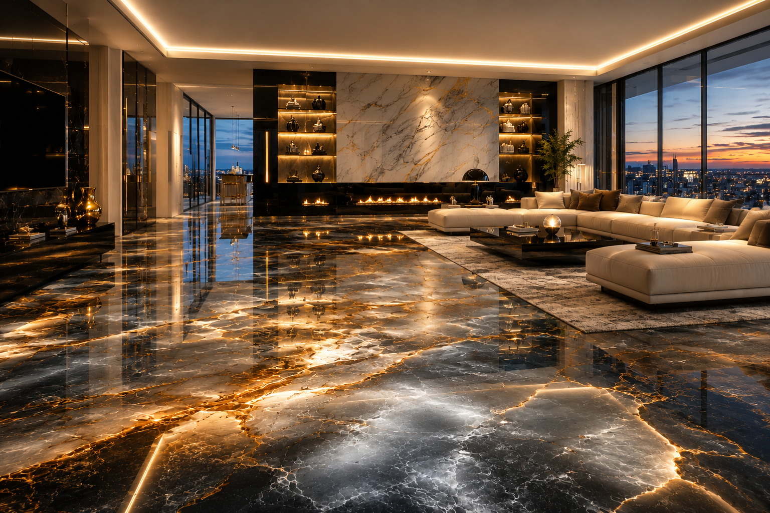 Anti-skid epoxy flooring for commercial spaces