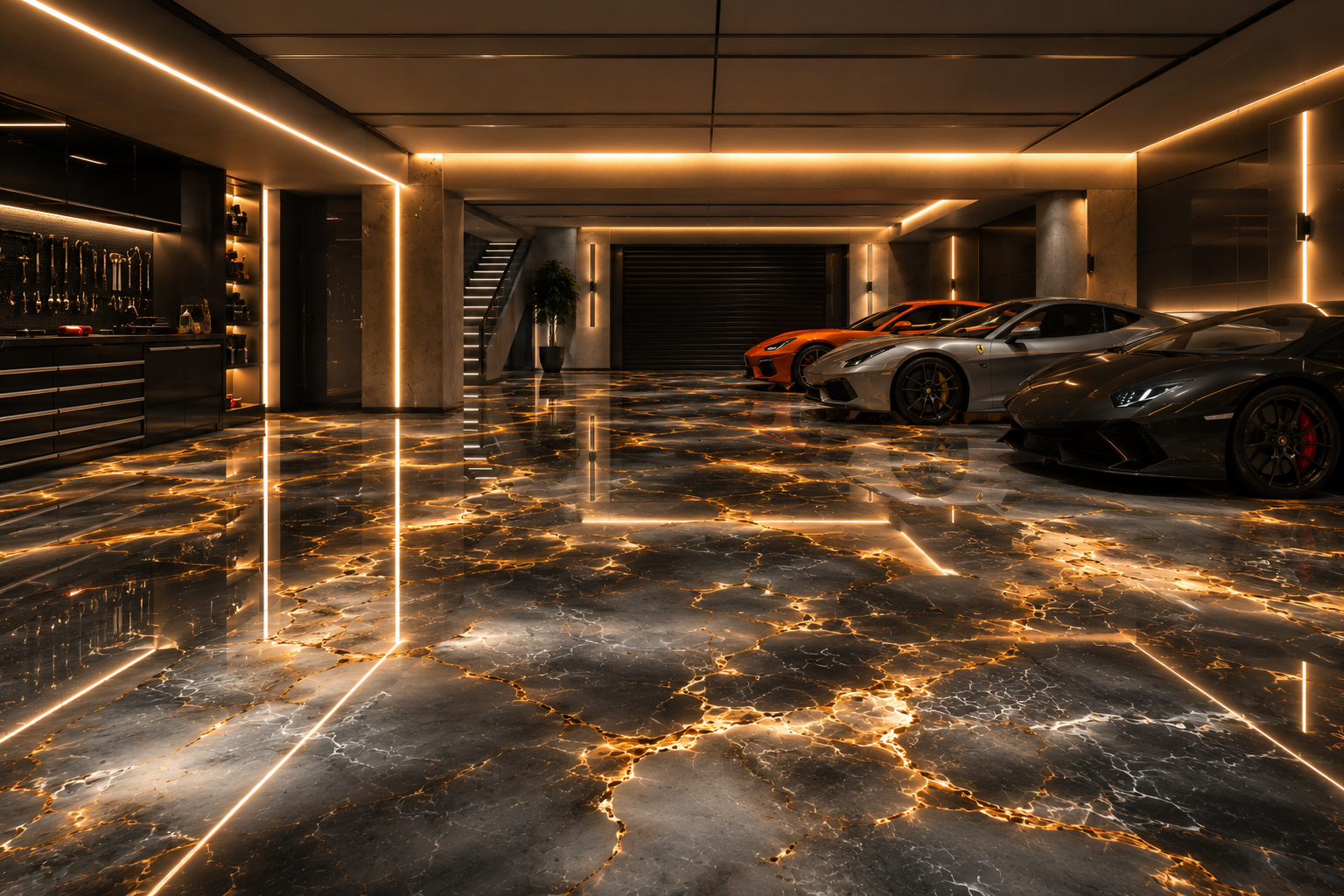 Garage and parking epoxy flooring