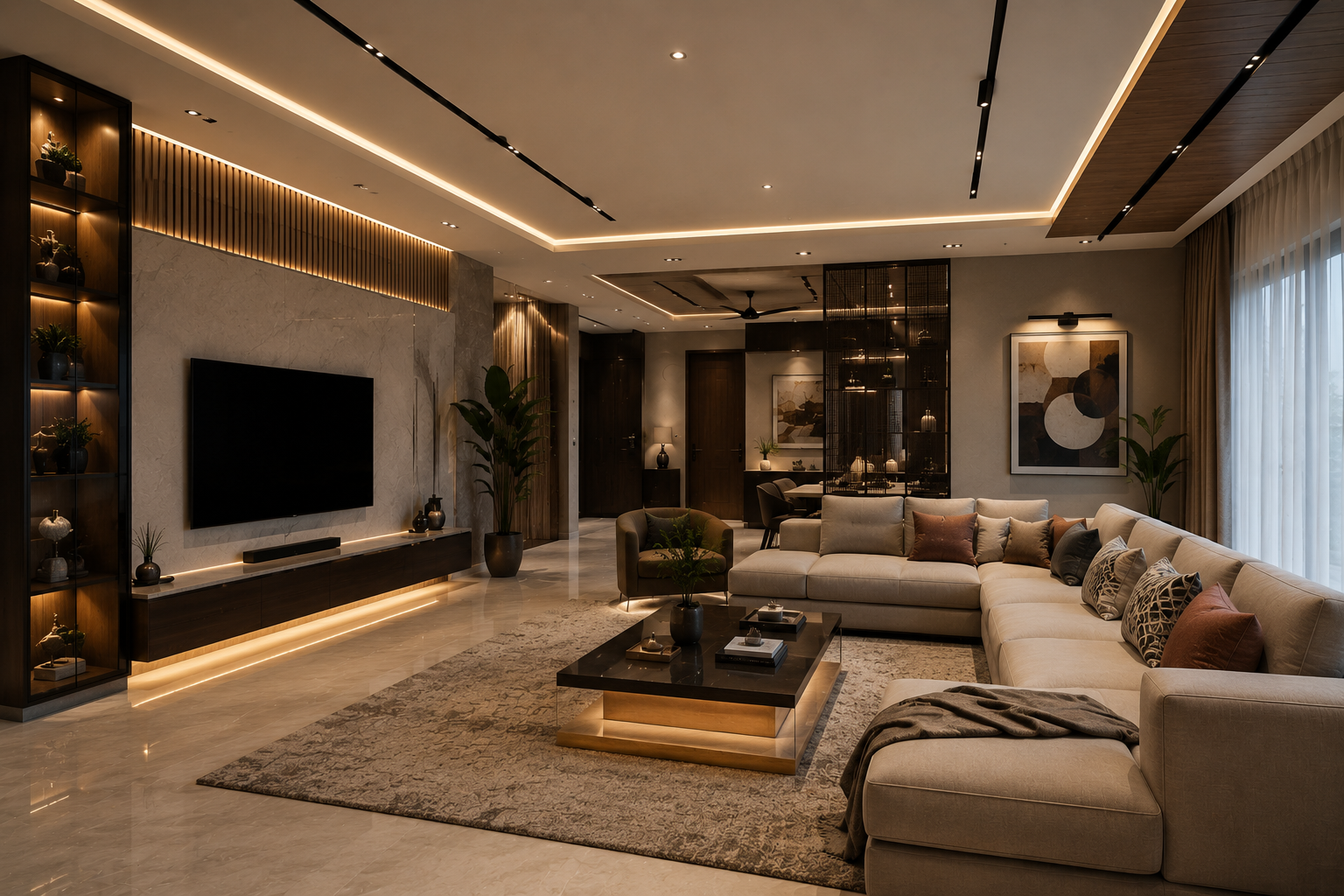 Gruha Interiors signature living room