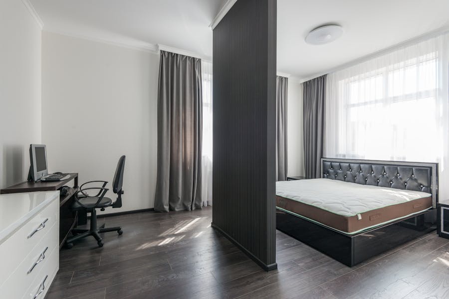 Architectural partition design dividing modern interior space